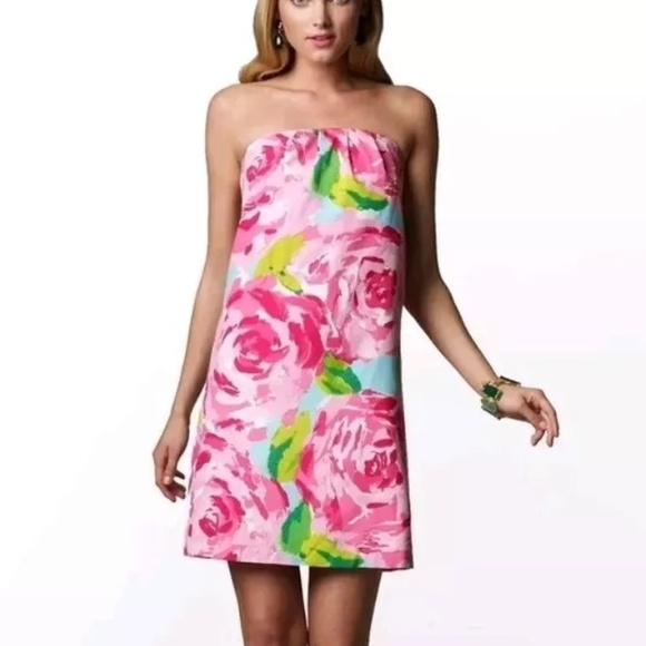 EUC Lilly Pulitzer Keetan‎ Dress in Hotty Pink First Impression HPFI Size 0 - Picture 1 of 4